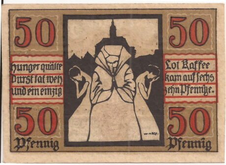 Реверс банкноты 50 fenigów (Niemcy) 1920