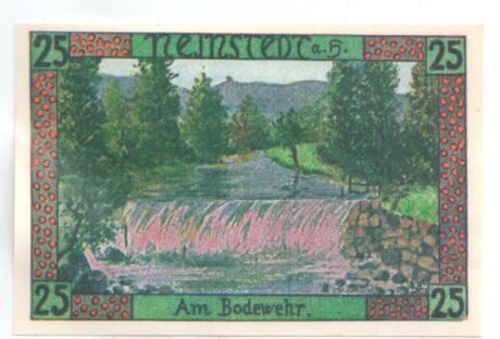 Реверс банкноты 25 fenigów (Niemcy) 1921