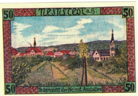 Реверс банкноты 50 fenigów (Niemcy) 1921