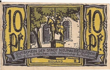 Аверс банкноты 10 fenigów (Niemcy) 1922