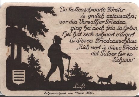 Реверс банкноты 25 fenigów (Niemcy) 1921