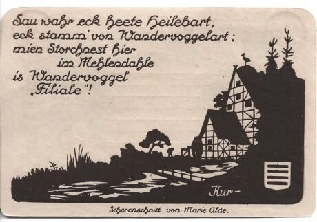 Реверс банкноты 25 fenigów (Niemcy) 1921