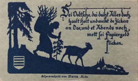 Реверс банкноты 25 fenigów (Niemcy) 1921