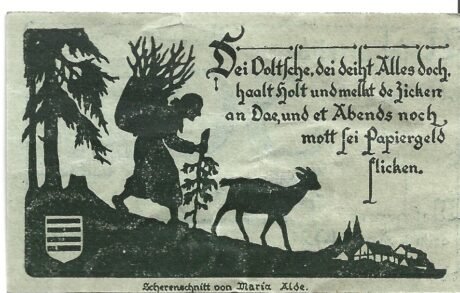 Реверс банкноты 50 fenigów (Niemcy) 1921