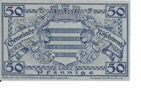 Аверс банкноты 50 fenigów (Niemcy) 1921