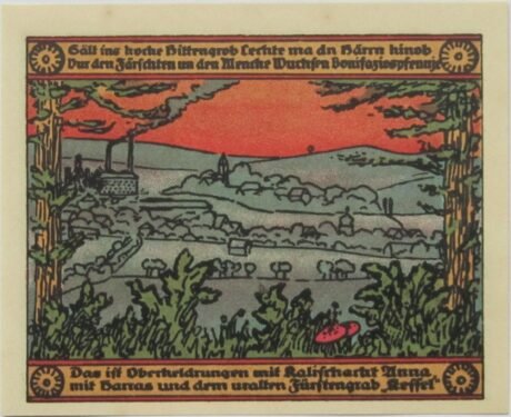 Реверс банкноты 50 fenigów Spar- und Darlehnskasse (Niemcy) 1921