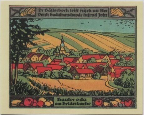 Реверс банкноты 50 fenigów Spar- und Darlehnskasse (Niemcy) 1921