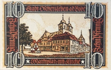 Реверс банкноты 10 fenigów (Niemcy) 1920