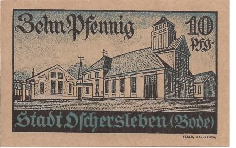 Реверс банкноты 10 fenigów (Niemcy) 1921