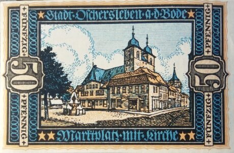 Реверс банкноты 50 fenigów (Niemcy) 1920