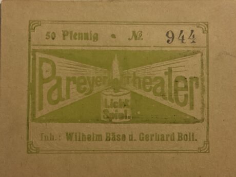 Аверс банкноты 50 Pfennigs Pareyer Theater (Niemcy) 1921