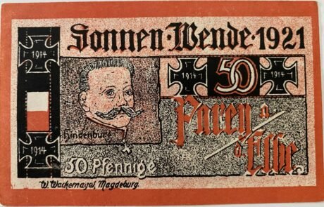 Аверс банкноты 50 fenigów (Niemcy) 1921