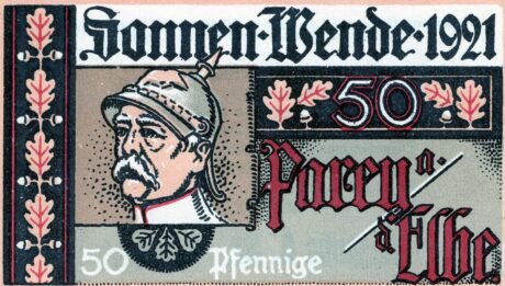 Аверс банкноты 50 fenigów (Niemcy) 1921