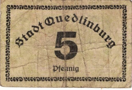 Реверс банкноты 5 fenigów (Niemcy) 1920