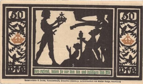 Реверс банкноты 50 fenigów (Niemcy) 1921