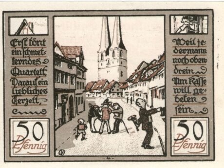 Реверс банкноты 50 fenigów (Niemcy) 1922