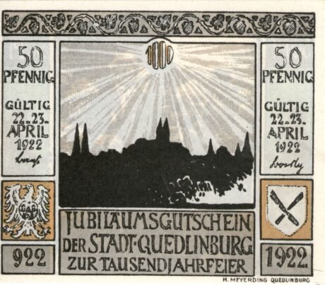 Аверс банкноты 50 пфеннигов (Германия) 1922 года