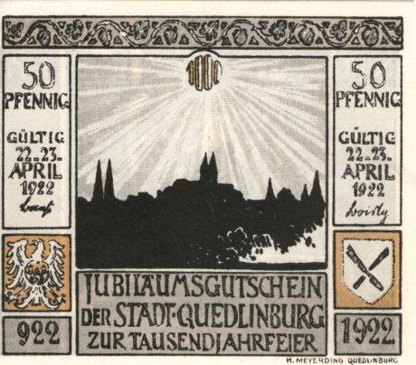 Аверс банкноты 50 пфеннигов (Германия) 1922 года