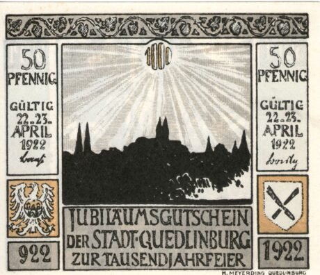 Аверс банкноты 50 пфеннигов (Германия) 1922 года