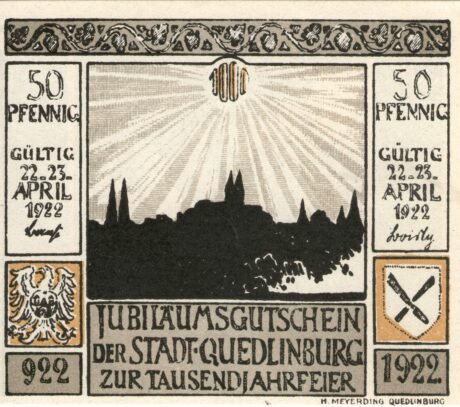 Аверс банкноты 50 пфеннигов (Германия) 1922 года