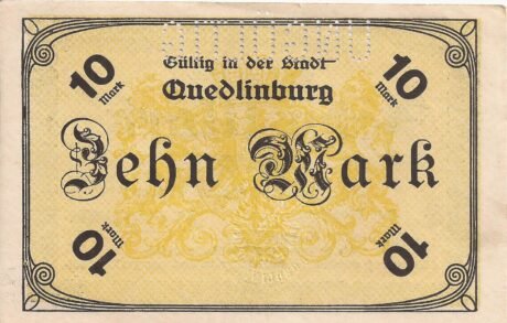 Реверс банкноты 10 marek (Niemcy) 1918