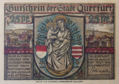 Аверс банкноты 25 пфеннигов (Германия) 1921 года