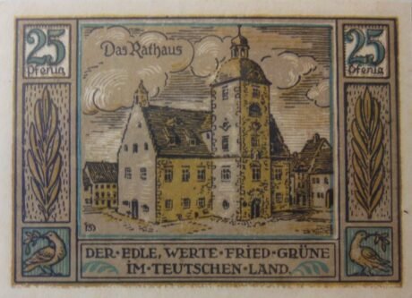 Реверс банкноты 25 пфеннигов (Германия) 1921 года