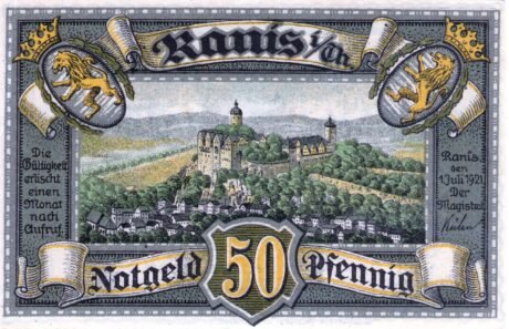 Реверс банкноты 50 fenigów (Niemcy) 1921