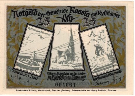 Аверс банкноты 25 fenigów (Niemcy) 1921