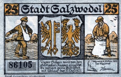 Аверс банкноты 25 fenigów (Niemcy) 1921