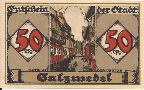Реверс банкноты 50 fenigów (Niemcy) 1921