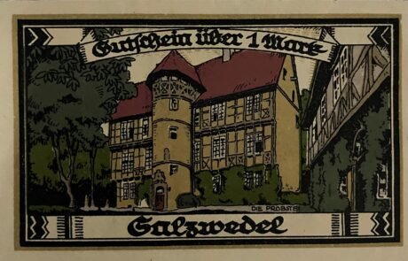 Реверс банкноты 1 marka (Niemcy) 1921