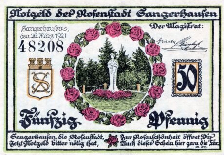 Аверс банкноты 50 fenigów (Niemcy) 1921