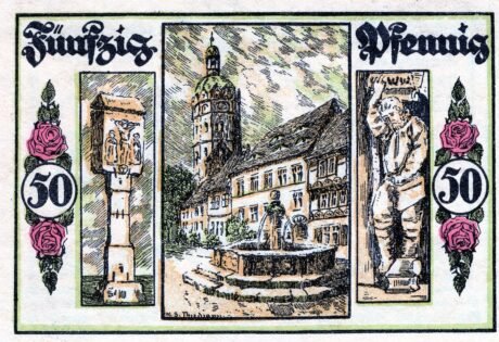 Реверс банкноты 50 fenigów (Niemcy) 1921