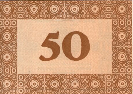 Реверс банкноты 50 fenigów (Niemcy) 1920
