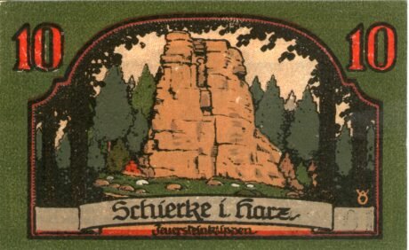 Реверс банкноты 10 fenigów (Niemcy) 1921