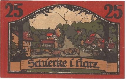 Реверс банкноты 25 fenigów (Niemcy) 1921