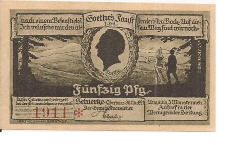 Аверс банкноты 50 fenigów (Niemcy) 1921