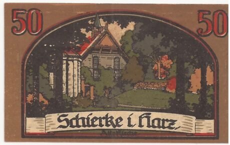 Реверс банкноты 50 fenigów (Niemcy) 1921