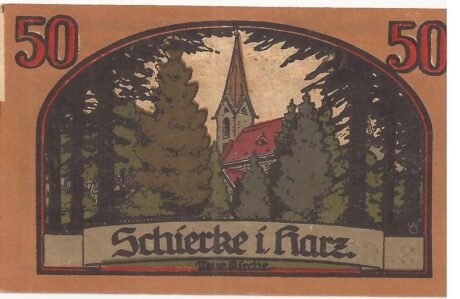 Реверс банкноты 50 fenigów (Niemcy) 1921