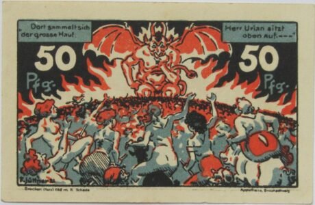 Реверс банкноты 50 fenigów Brocken/Brockenwirt (Niemcy) 1921