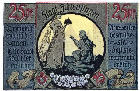 Аверс банкноты 25 fenigów (Niemcy) 1921