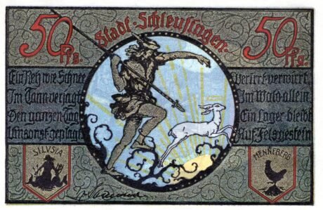 Аверс банкноты 50 fenigów (Niemcy) 1921