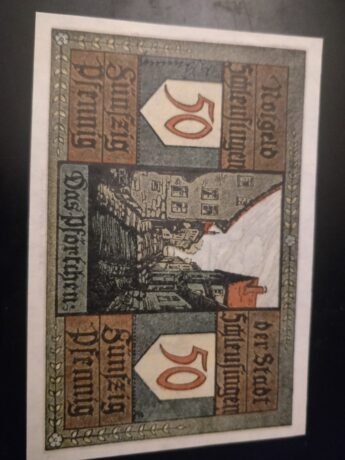 Реверс банкноты 50 fenigów (Niemcy) 1921