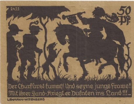 Реверс банкноты 50 fenigów (Niemcy) 1921