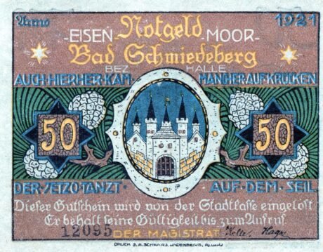 Аверс банкноты 50 fenigów (Niemcy) 1921