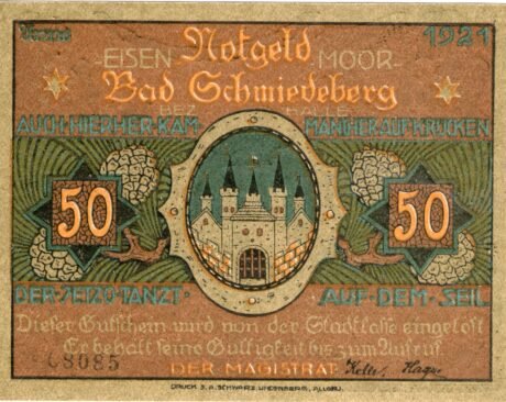 Аверс банкноты 50 пфеннигов (Германия) 1921 года