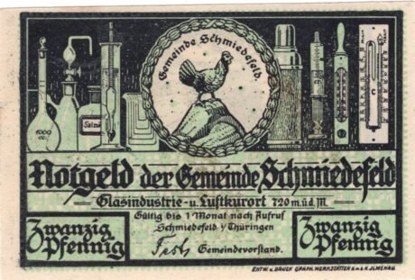 Аверс банкноты 20 fenigów (Niemcy)