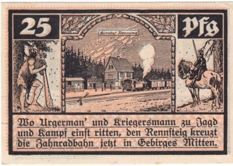 Реверс банкноты 25 fenigów (Niemcy)