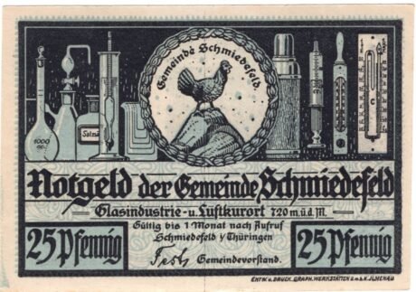 Аверс банкноты 25 fenigów (Niemcy)